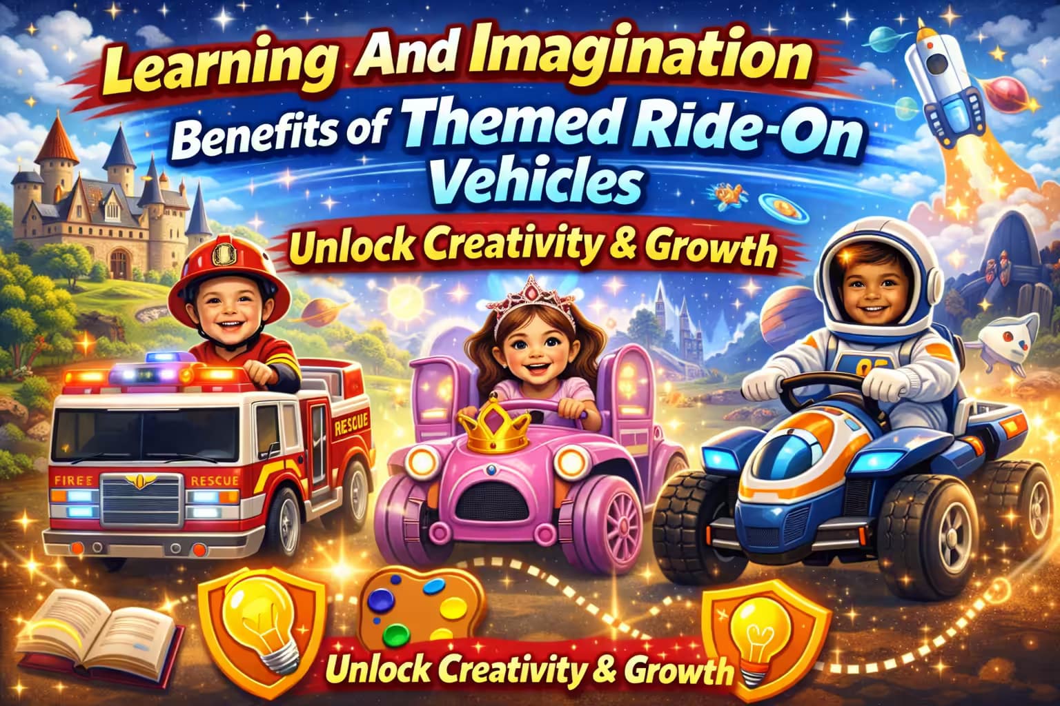 Learning And Imagination Benefits of Themed Ride-On Vehicles Unlock Creativity & Growth