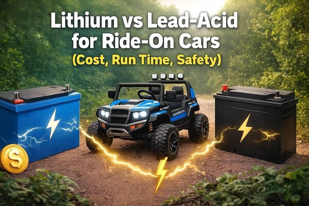 Lithium vs Lead-Acid for Ride-On Cars (Cost, Run Time, Safety)