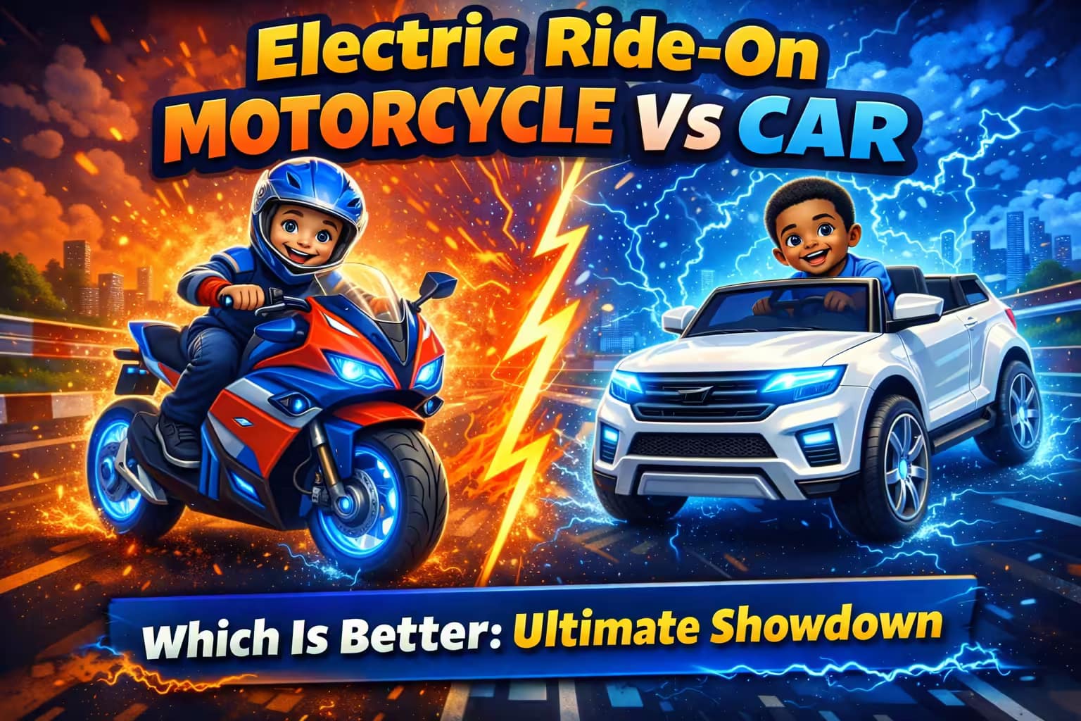 Electric Ride-On Motorcycle Vs Car Which is Better Ultimate Showdown