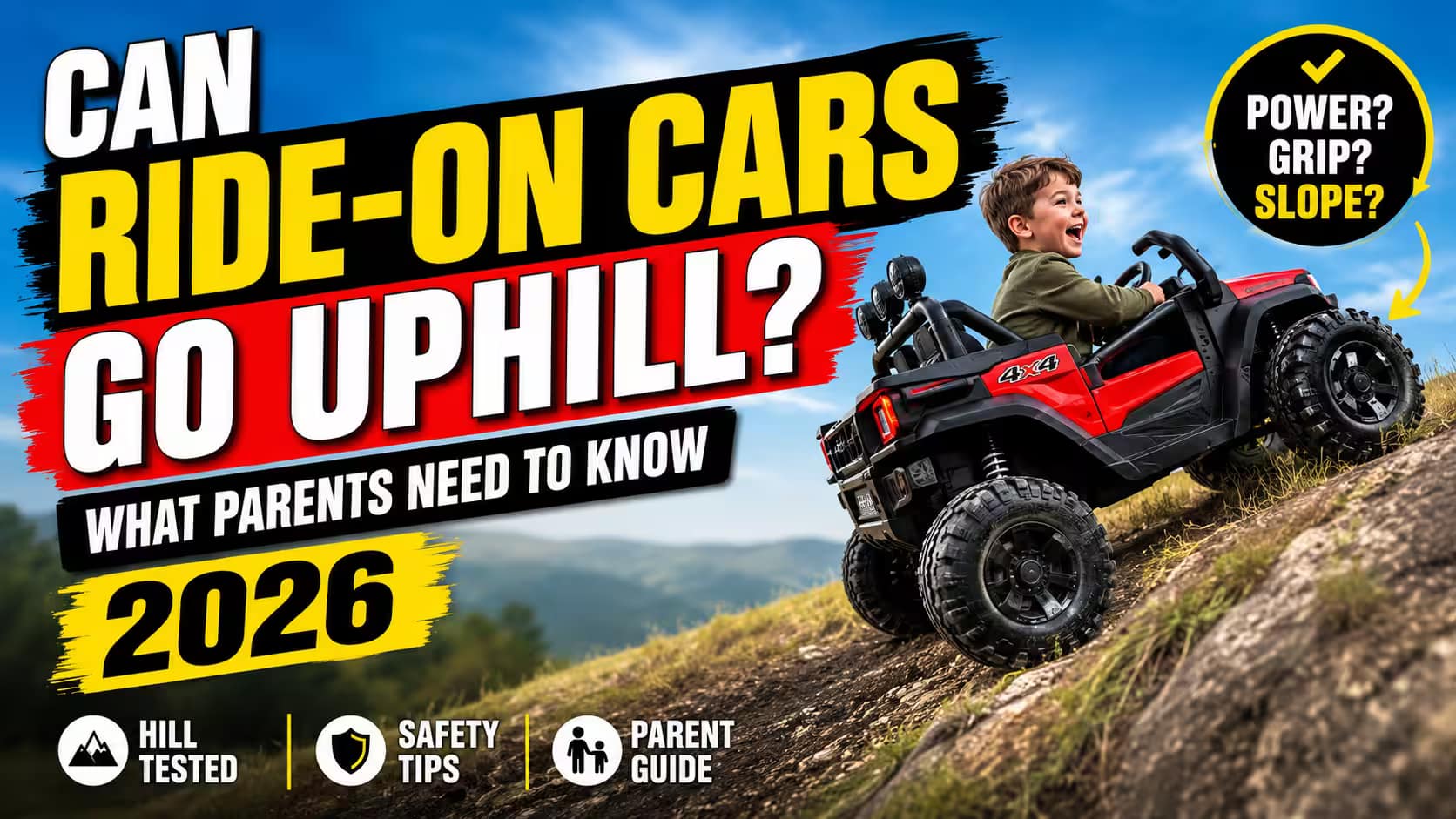Can Ride-On Cars Go Uphill What Parents Need to Know 2026