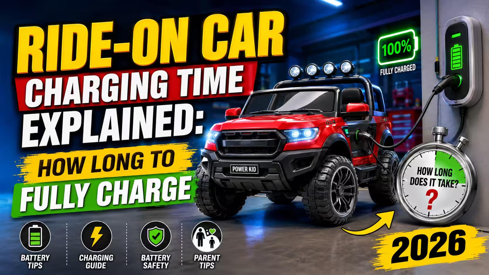 Ride-On Car Charging Time Explained How Long to Fully Charge 2026