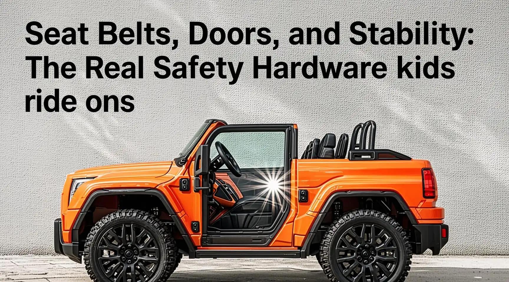 Best Electric Ride-On Cars for Kids 2026: Safe, Fun & Parent-Approved Picks 12 Seat Belts, Doors, and Stability: The Real Safety Hardware
