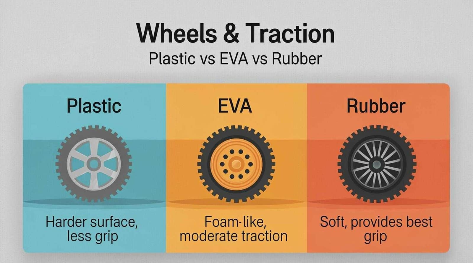 Best Electric Ride-On Cars for Kids 2026: Safe, Fun & Parent-Approved Picks 11 Wheels & Traction Plastic vs EVA vs Rubber