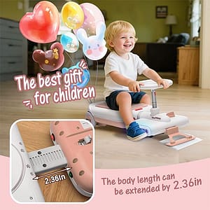 🏎️ Xuanlur 12V Kids Electric Go Kart Mop Car – 3-in-1 Ride, Clean & Play (Pink) 1 Xuanlur 12V Kids Electric Go Kart Mop Car – 3-in-1 Ride