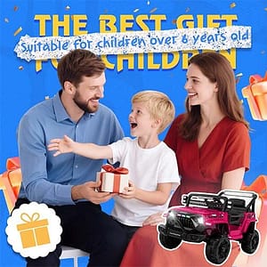 Xuanlur 12V Ride on Truck for Kids Electric Car with Remote & Suspension – Pink 1 Xuanlur 12V Ride on Truck for Kids Electric Car with Remote & Suspension – Pink