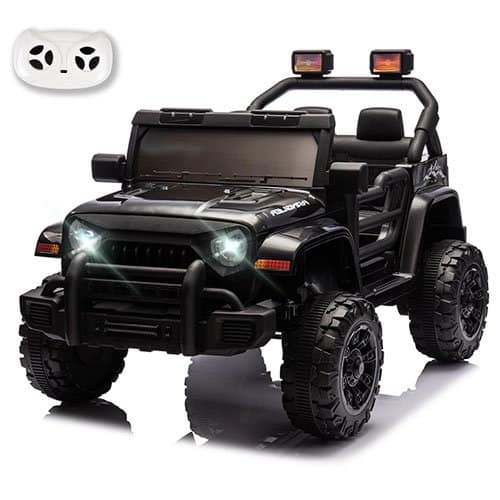 Xuanlur 12V Kids Ride On Car with Remote Control, Ride on Toys, Dual Motors & Suspension – Black