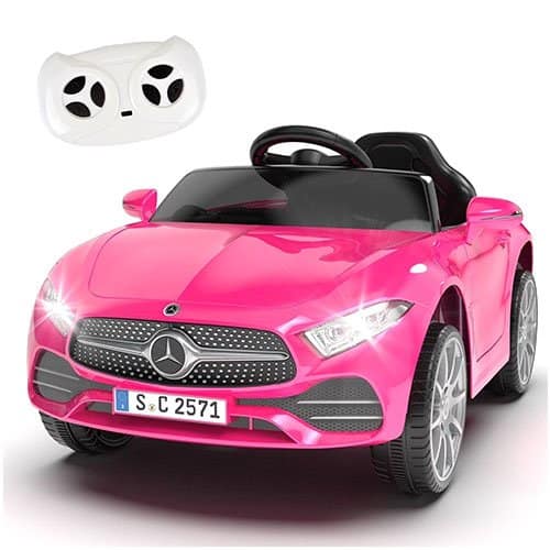 Xuanlur Licensed Mercedes Benz CLS 350 12V Ride-On Cars with Parent Remote Control – Pink
