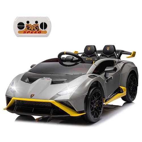 Xuanlur 39 🚗 24V Lamborghini Electric Car for Kids with Remote Control – Gray