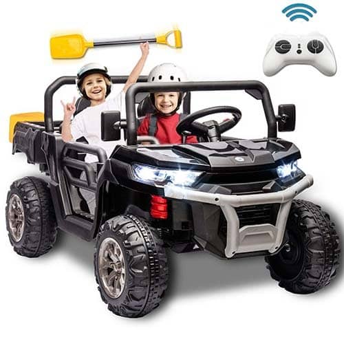 Xuanlur 24V 2-Seater kids Ride On UTV Truck – 2x200W Motor, Remote, Black Xuanlur 24V 2-Seater kids Ride On UTV Truck – 2x200W Motor, Remote, Black