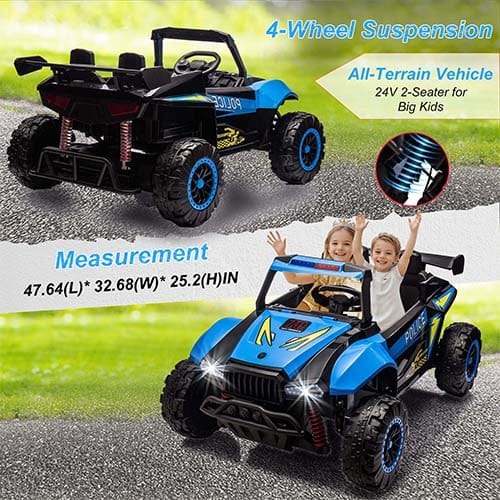 Xuanlur 24V Police Ride-On Car for girls and boys – Megaphone & Bluetooth – Blue in 2025 Xuanlur 24V Police Ride-On Car for girls and boys - Megaphone & Bluetooth – Blue in 2025