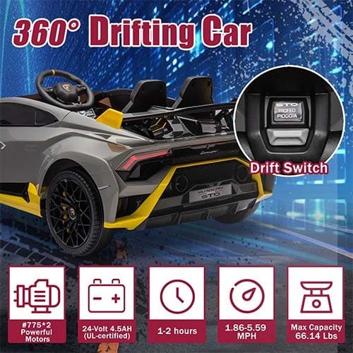 24V Lamborghini Electric Car for Kids with Remote