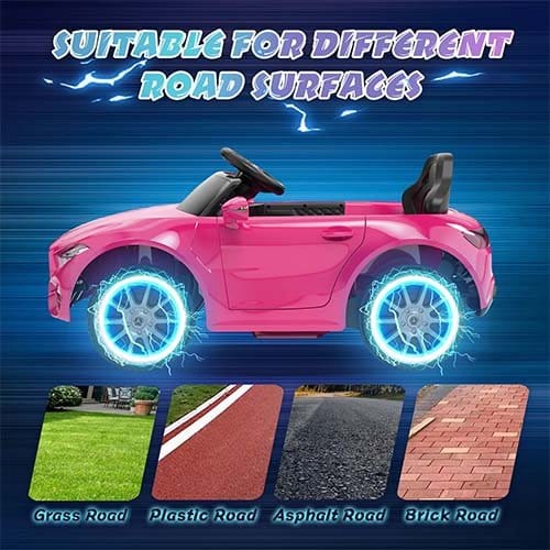 Licensed Mercedes Benz CLS 350 12V Ride-On Cars with Parent Remote Control – Pink