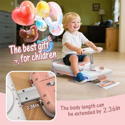 Xuanlur 12V Kids Electric Go Kart Mop Car – 3-in-1 Ride