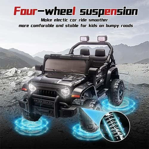 Xuanlur 12V Kids Ride On Car with Remote Control, Ride on Toys, Dual Motors & Suspension