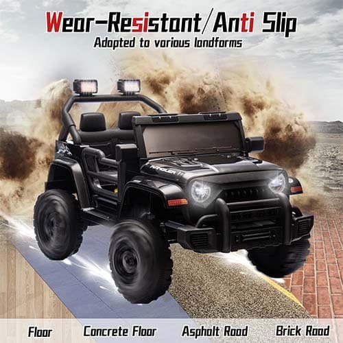 Xuanlur 12V Kids Ride On Car with Remote Control, Ride on Toys, Dual Motors & Suspension – Black Xuanlur 12V Kids Ride On Car with Remote Control, Ride on Toys, Dual Motors & Suspension – Black